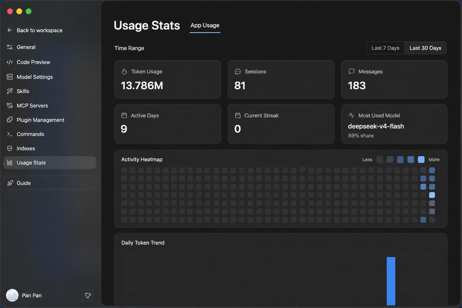 Usage Stats — app usage
